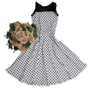 Imagem de Vestido Poa Vintage Bolinhas Rodado Boneca Anos 50 60 ref 2705 - Show 