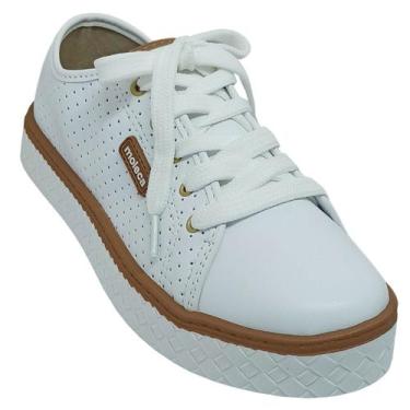 Imagem de Tênis Moleca Feminino Casual com Relevo na Sola, Branco, 36