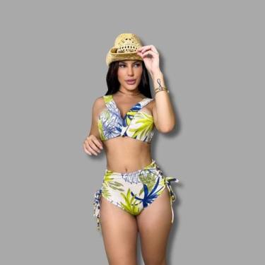 Imagem de Biquíne Feminino Estampado Cintura Alta com Bojo V 0596 - Bellucy Moda