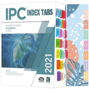 Imagem de Guias de índices para o Código Internacional de encanamento 2021, abas codificadas por cores para o livro de códigos IPC 2021, laminado durável, com guia de cartão de alinhamento fácil aplicação