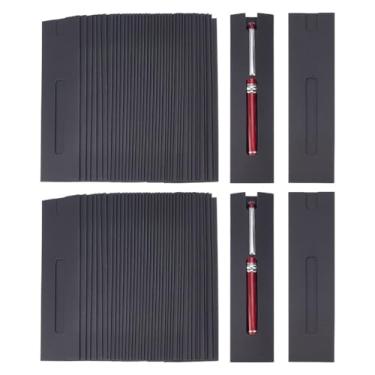 Imagem de NBEADS 120 caixas de presente de caneta Kraft, caixa de embalagem preta para caneta deslizante com janela transparente para exibição de caneta-tinteiro esferográfica e material escolar de escritório,