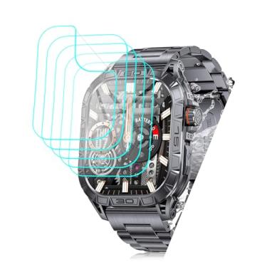 Imagem de Futanwei [Pacote com 5] Protetor de tela para relógio inteligente militar LIGE EF4 filme PET macio de 5 cm [compatível com capas] [antiarranhões] [livre de bolhas] protetor de tela para smartwatch