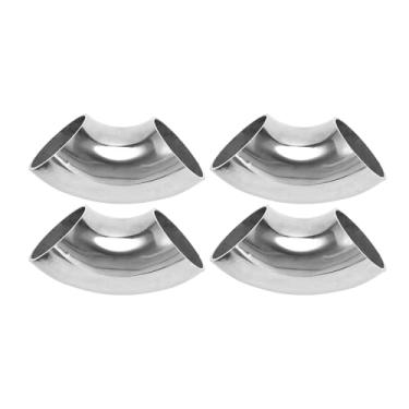Imagem de Motoforti 4 peças 90 graus curva mandril cotovelo carro modificado tubo de escape tubulação 3.8 cm espessura OD 1,5 mm/16GA 40x100x1,5 mm 201 aço inoxidável 4 peças