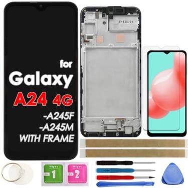 Imagem de Substituição de tela LCD Touch Display digitalizador com moldura para Samsung Galaxy A24 4G A245 SM-A245F SM-A245M 6,5 polegadas