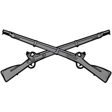 Imagem de Decalque de rifles cruzados de infantaria 12,7 x 6,3 cm