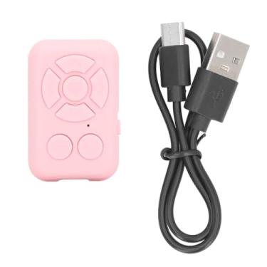 Imagem de Controlador de Mídia de Telefone, Telefone Portátil Controle Remoto Bluetooth Recarregável Com 7 Teclas Controlador de Mídia Sem Fio para Romances, Fotos, Vídeos, Ajuste de