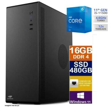Imagem de Mini Pc slim Intel Core I5 11500 11ª geração ram 16gb ddr4 ssd 480gb N