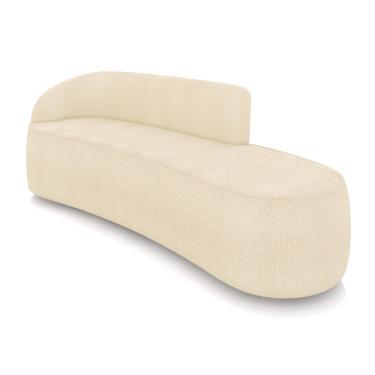 Imagem de Sofá 4 Lugares Orgânico 220 cm Morgan Bouclê Bege D03 - D`Rossi