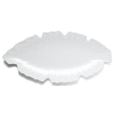 Imagem de Q Squared Travessa pequena folha Zen White, melamina, branca