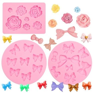 Imagem de Mini arco molde de chocolate arco molde de silicone flores rosas arco fondant moldes para decoração de bolos tema arco festa de aniversário pirulito sobremesas bolo gelo pop cupcake topper goma argila