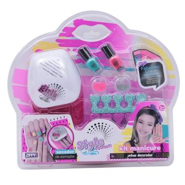 Imagem de Zippy Toys, Kit Infantil Manicure Unhas Decoradas Style Fashion Criativo e Divertido, Rosa