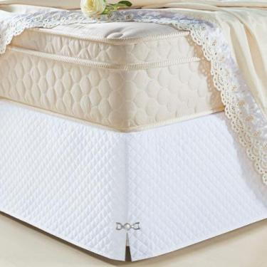 Imagem de Saia Box Solteiro Olimpo Microfibra matelassê costurado- 100% Poliéste