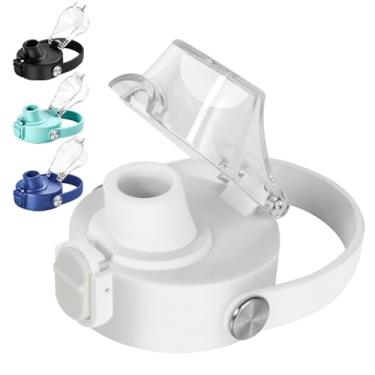 Imagem de XACIOA Tampa flip automática para garrafas Hydro Flask boca larga 12 16 18 20 32 40 garrafas de 1,8 l, tampa de bico automático para a maioria das marcas de garrafas de boca larga de 5,8 cm, tampa de