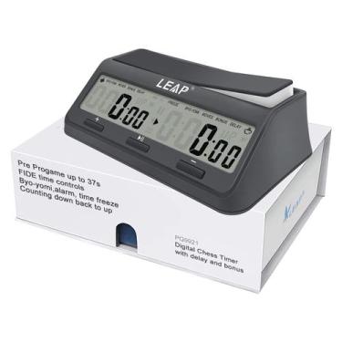 Imagem de Relógio de xadrez LEAP 9921 com bônus e atraso em tela grande