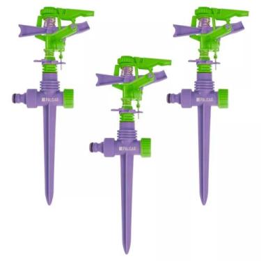 Imagem de Kit c/ 3 Aspersor Irrigador Setorial Para Jardim Horta Canteiro PALISA