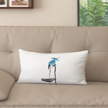 Imagem de Sladjana Capa de almofada de sofá requintada estilo chinês com estampa de lótus - eleve seu espaço de vida (50 x 71 cm, JYHH-I)