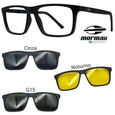 Imagem de Oculos Mormaii 6112 Swap 4 Preto Fosco com 3 Clipons CGN, Preto fosco