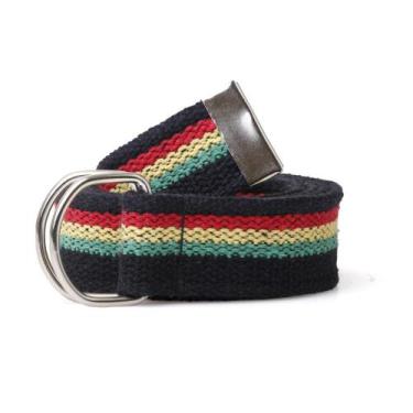 Imagem de Cinto Gorgurão Mesclado Reggae - Meia Argola - Bless