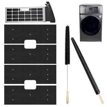 Imagem de Conjunto de 6 peças GE Lavadora e Secadora, WH01X35719 Substituição de filtro de fiapos com escova de ventilação para secador, 2025 Novo filtro de fiapos para esponja de filtro de lavadora Ge, lavável