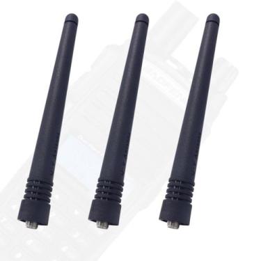 Imagem de Kit 3 Antena Dual Orignal Para Radio Baofeng BM77  777s UV-6R - Lellis