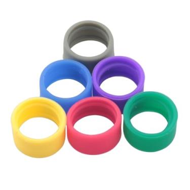 Imagem de ZCZQC 6 peças Walkie Talkie portátil colorido antena anel colorido azul verde laranja roxo amarelo vermelho seis cores anel de agrupamento de monofone logotipo cor anel de borracha antena de rádio