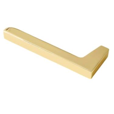 Imagem de Puxadores de porta de armário, puxadores de gaveta cinza dourado escovado, puxadores de móveis, ferragens de guarda-roupa, L, ouro brilhante, 94 mm