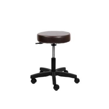 Imagem de Cadeira Mocho Marrom Estética Dentista Tatuador Tatoo Sem Encosto - Po