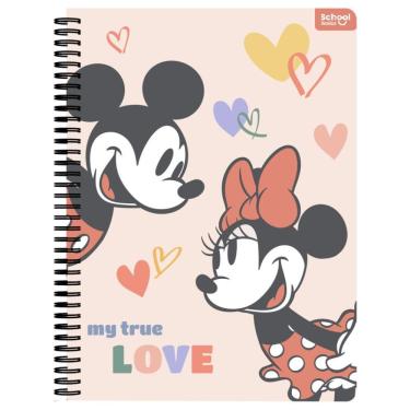 Imagem de Caderno Singular Universitário 10 Matérias 160 Folhas Mickey e Minnie - School Basics