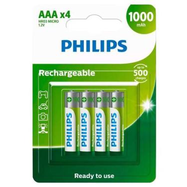 Imagem de 4 Pilhas Recarregaveis Aaa Philips F108
