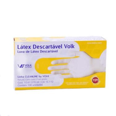 Imagem de Luva Latex Volk com 100 Unidades Tamanho P