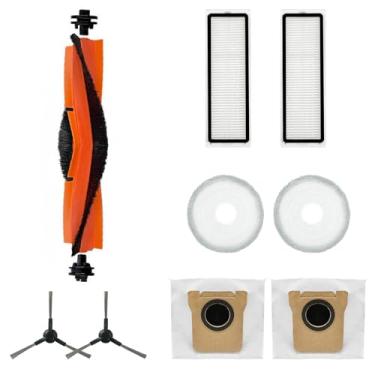 Imagem de NUHFUFA 9 peças de acessórios para aspirador de pó robô para Xiao-mi Mijia X20 MAX/X20 PRO, 1 escova principal/2 escovas laterais/2 filtros/2 lenços/2 sacos de pó de carvão ativado