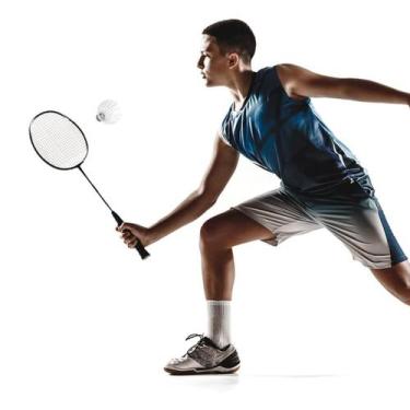 Imagem de Badminton Completo 2 Raquetes, 3 Petecas e Bolsa Jogos - Home Goods