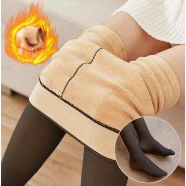 Imagem de Meia Calça Termica Translucida Feminina Peluciada Forrada Grossa MCF -