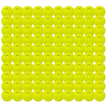 Imagem de Franklin Sports Bolas de pickleball X-40 para uso externo – Aprovadas pelos EUA (USAPA) – Pacote com 100 bolas externas – Amarelo – Bola aberta dos EUA