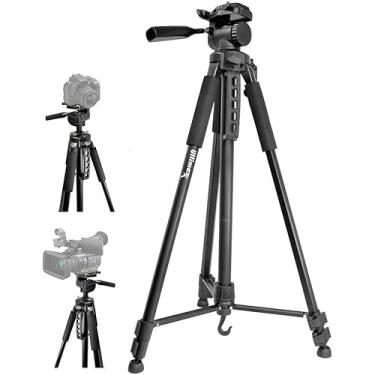 Imagem de Tripé profissional de 190,5 cm para câmeras de vídeo Panasonic Pro AG-DVC7, DVC20, DVC30, DVX100, HVX200 HVX205 Mini Dv