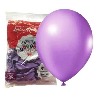 Imagem de Balao Liso Redondo N8 Pic Pic 50un Lilas