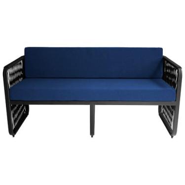 Imagem de Namoradeira para Área Externa Santiago em Alumínio e Corda Náutica Ace