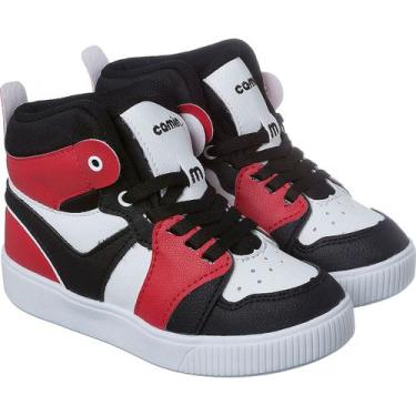 Imagem de Tênis Infantil Masculino Cano Médio Confortável Casual Camin, 33, Verm