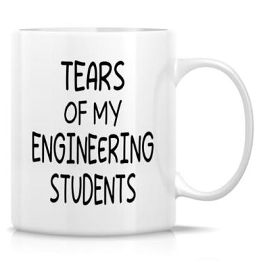 Imagem de Retreez Caneca engraçada para instrutor de engenharia - Caneca Tears of My Engineering Students - xícara de café ou chá de cerâmica de 325 ml - aniversário, agradecimento, presentes de férias para