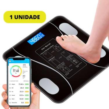 Imagem de Kit Balança Bluetooth 180 kg + Balança De Cozinha Dieta e Bioimpedânci