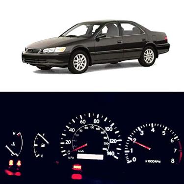 Imagem de WLJH Painel De Instrumentos Branco Brilhante, Medidor Velocidade, Tacômetro, Indicador Luz Advertência, Lâmpada, Kit Led Completo Para Toyota Camry 1997-2001, Pacote Com 29