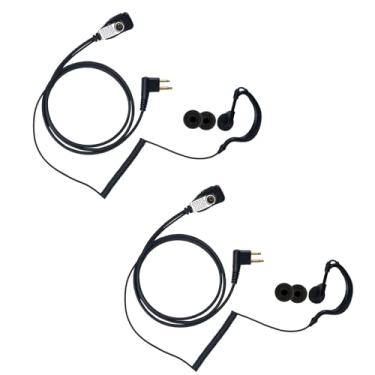 Imagem de Sarcia Fone de ouvido Cp200d com microfone PTT para Motorola cls1110 cls1410 bpr40 cp100 cp185 cp200 rdm2070d rádio walkie talkie com formato G, pacote com 2