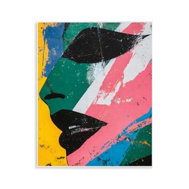 Imagem de Stupell Industries Design de arte de placa de parede com face fractal dinâmica por Walker Noble, 28 x 35 cm