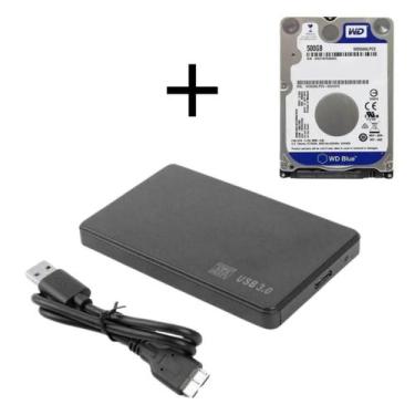 Imagem de HD externo de 500GB Case 2.5 com HD de 500B 3.0  - PC MASTER , 1TB 