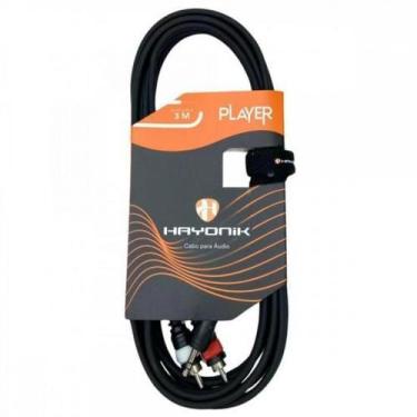Imagem de Cabo De Áudio Player P2 X Rca 3M Preto Hayonik