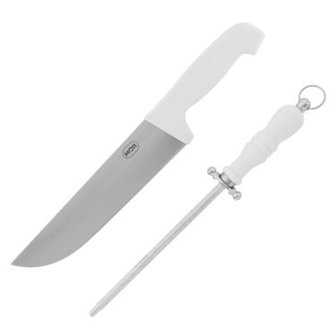 Imagem de Conjunto Kit Churrasco 2 Peças Assador com Faca e Chaira Mor