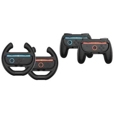 Imagem de XHSESA Racing Steering Wheel Grip Set for Switch2 -Ergonomic Controller Handle Accessories with ABS Handles & Non-Slip Texture