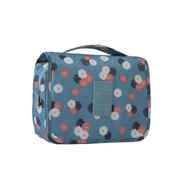 Imagem de Necessaire Feminina de Viagem Organizador com Gancho para Pendurar Ideal para Mala e Banheiro