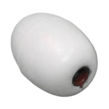 Imagem de YIJU Boia flutuante para águas profundas, em formato de azeitona, leve, portátil, corda, bola, âncora, bóia para barcos, doca, raias de natação marinha, Branco