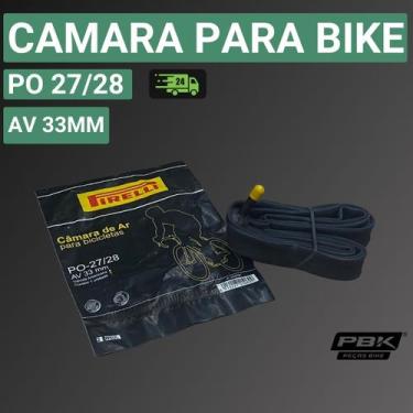 Imagem de Câmara de Ar Bicicleta Aro 27 e Aro 28 com Bico Grosso 33mm Pirelli